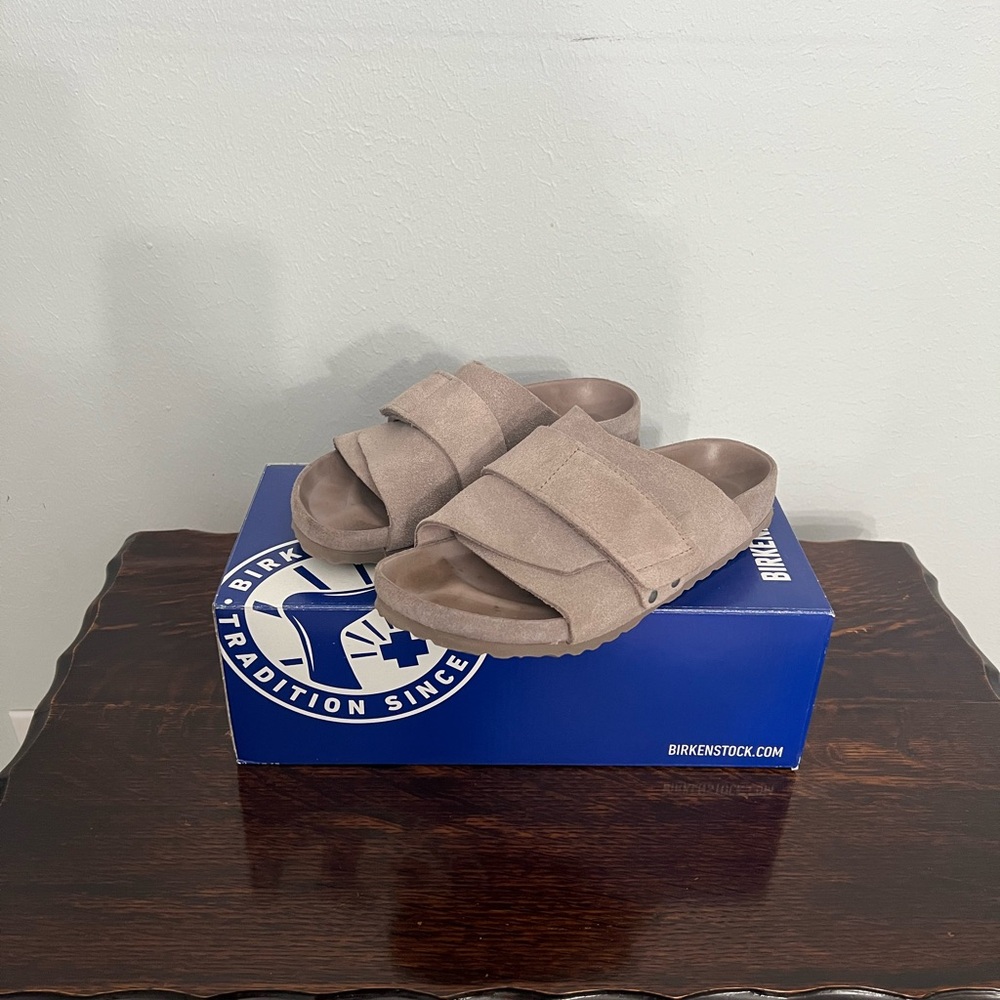 Birkenstock Kyoto Grey Taupe Suede Sandals with box, size 36, worn once.